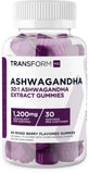 TransformHQ Ashwagandha Gommes – bouteille, soutien potentiel pour un quotidien plus calme