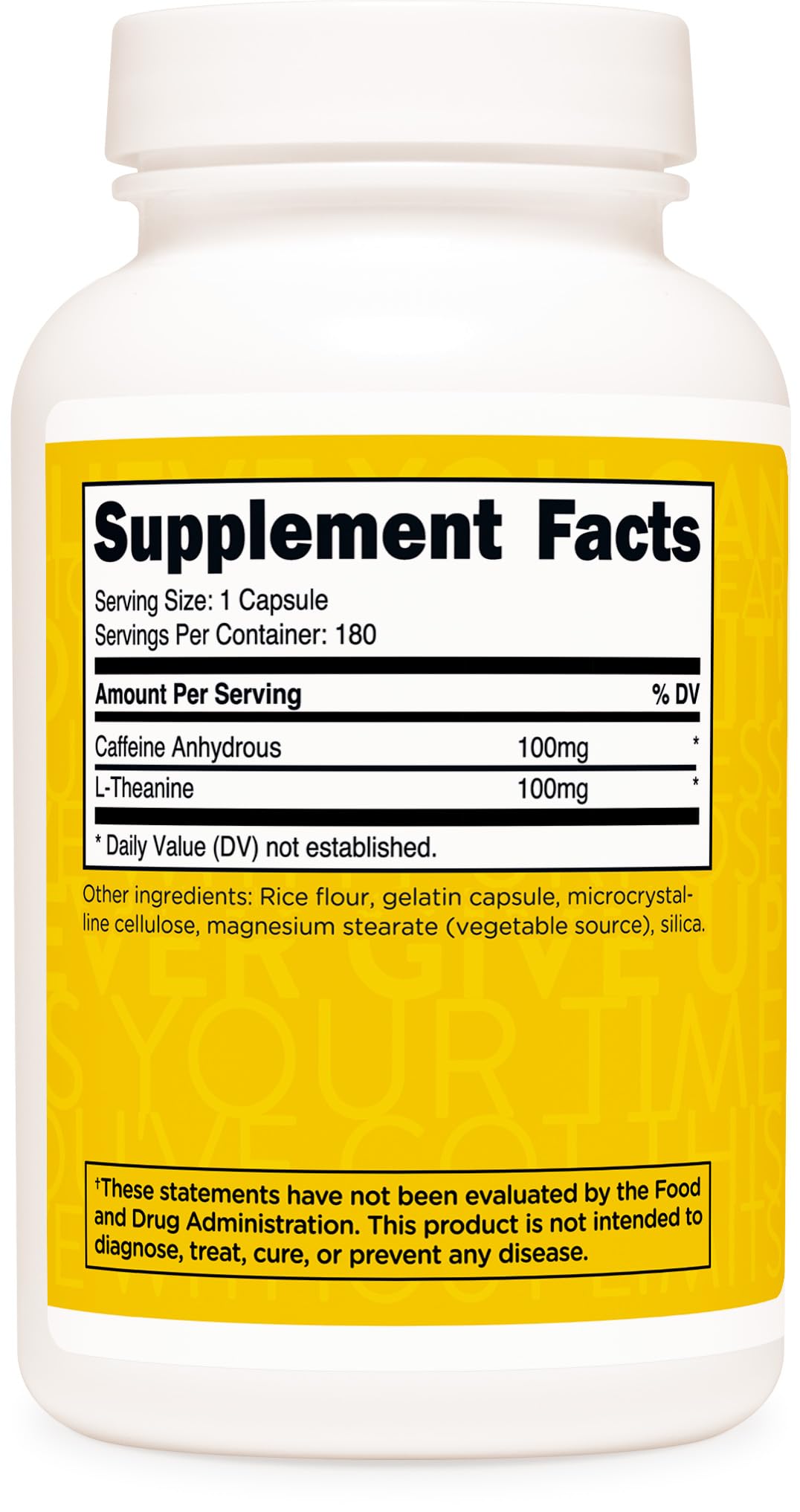 TransformHQ Caféine et L-Theanine sans gluten pour une utilisation quotidienne.