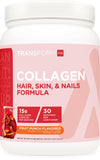 TransformHQ Collagène Beauté, bouteille élégante, soutien potentiel pour peau plus lumineuse avec une routine quotidienne.