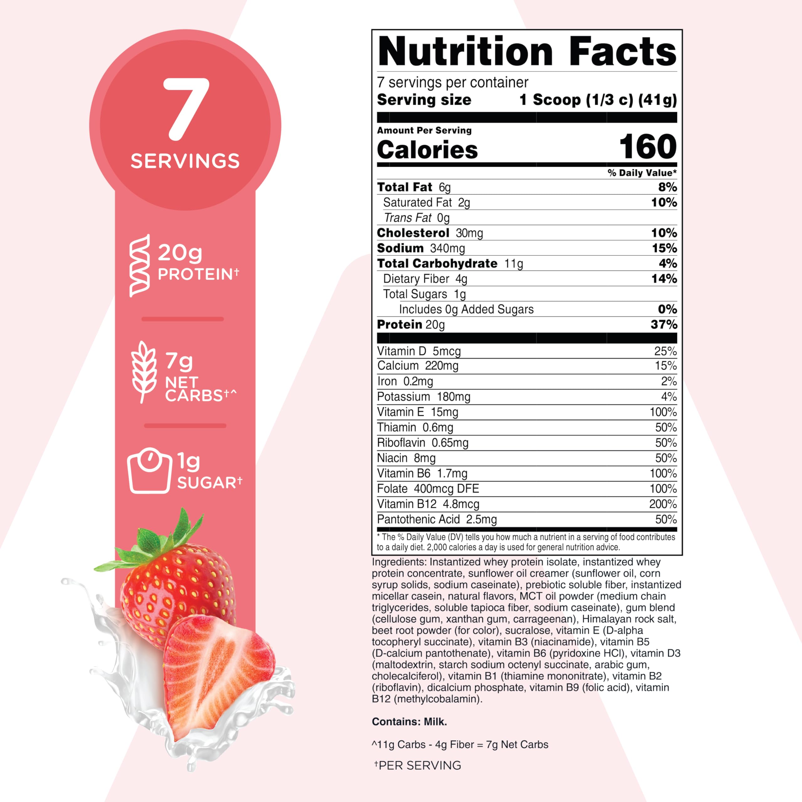 TransformHQ gout fraise-creme flacon, saveur savoureuse idéale en déplacement