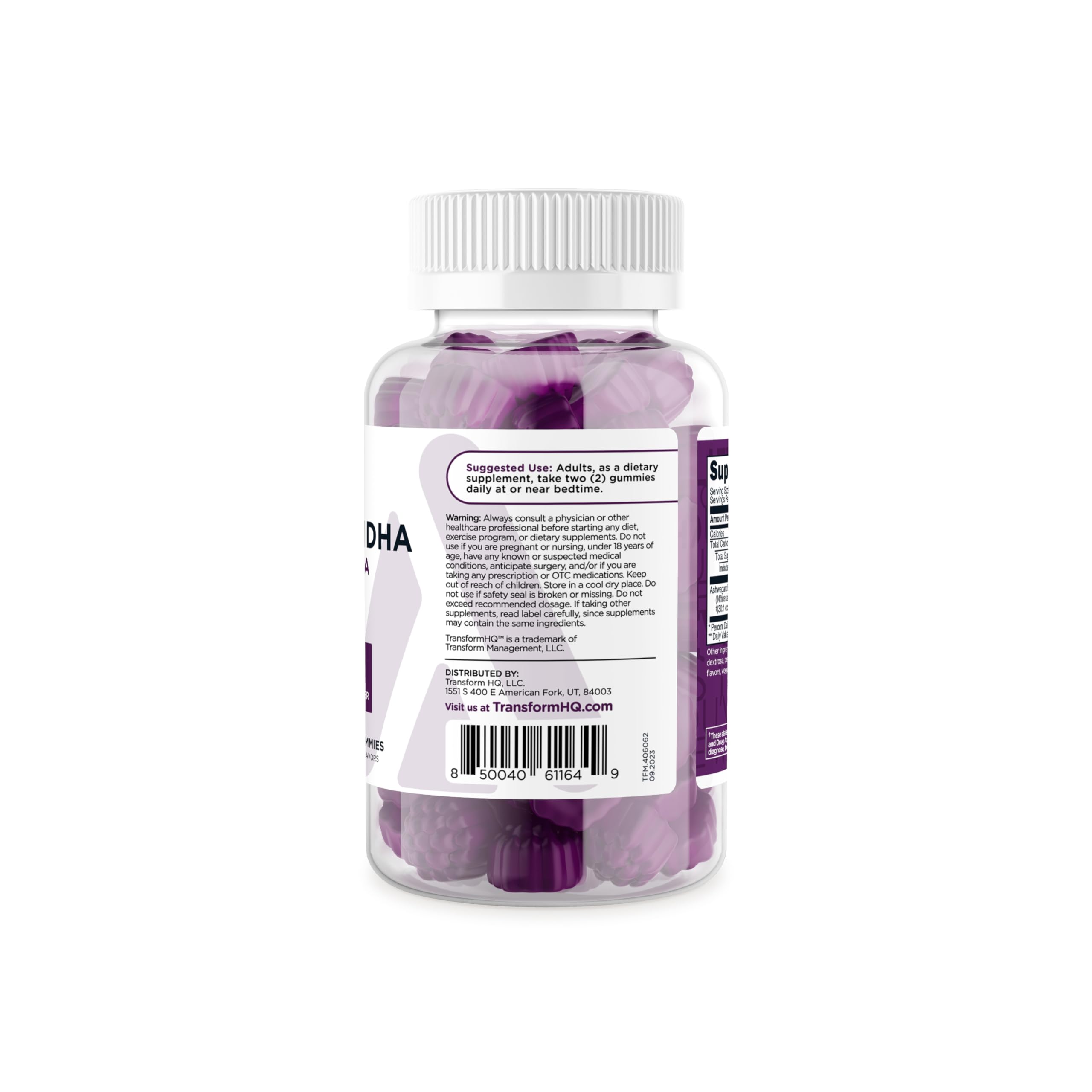 TransformHQ Ashwagandha Gommes – saveur fruits-melange pour un moment de douceur quotidien