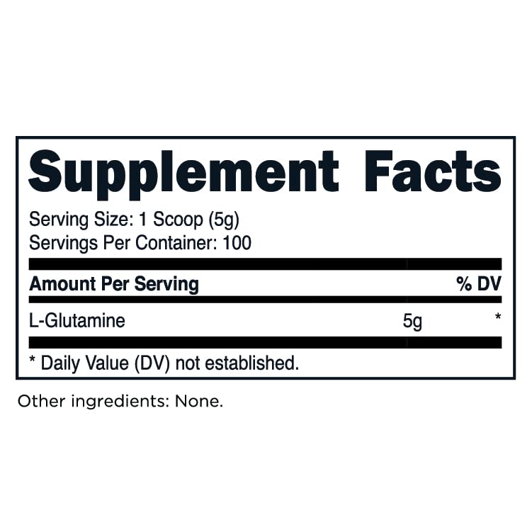 TransformHQ L-Glutamine Poudre avec cuillère-mesure pratique pour dosage précis.