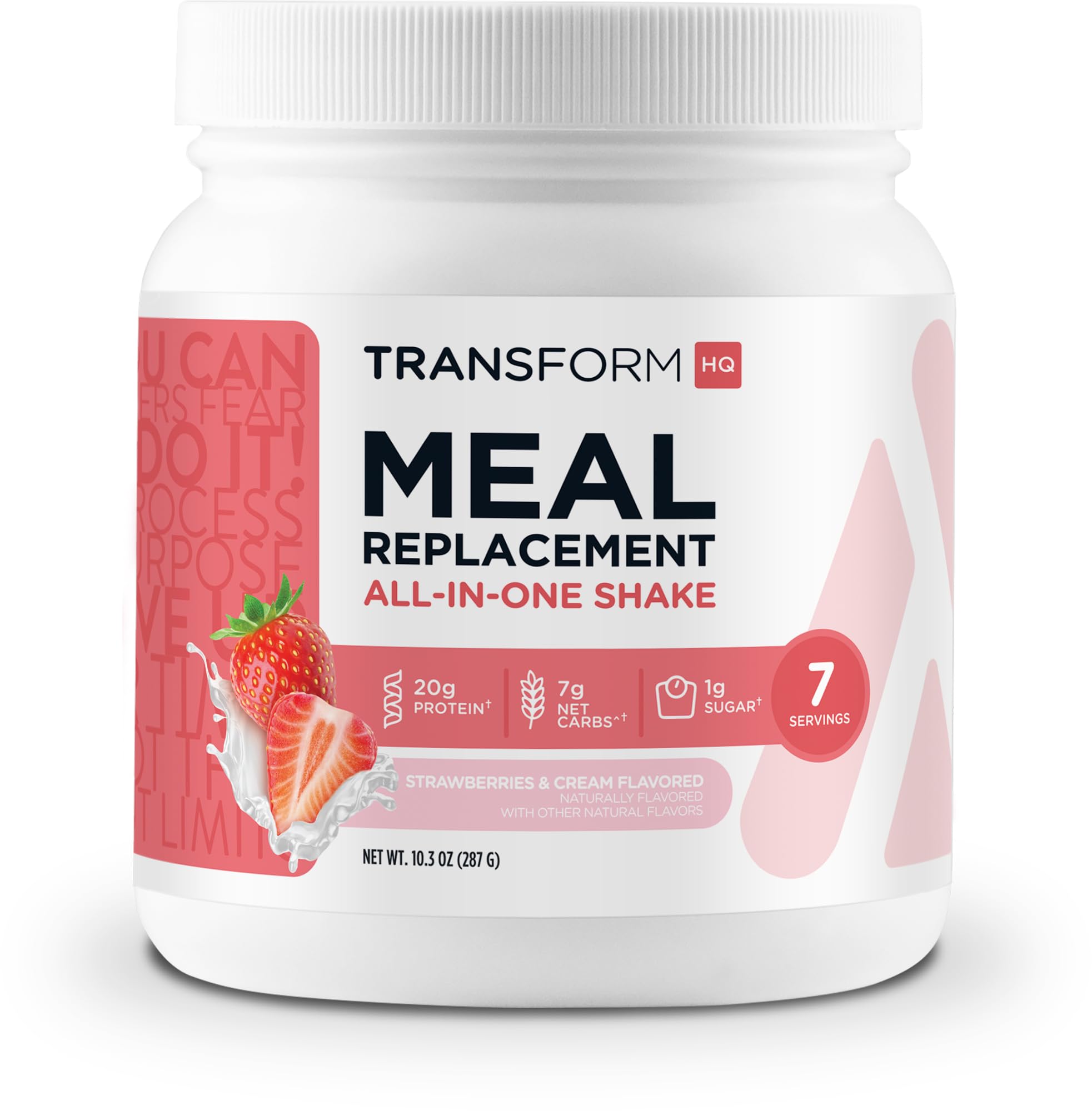 TransformHQ poudre remplacement repas, flacon 7 portions pratique pour repas rapide