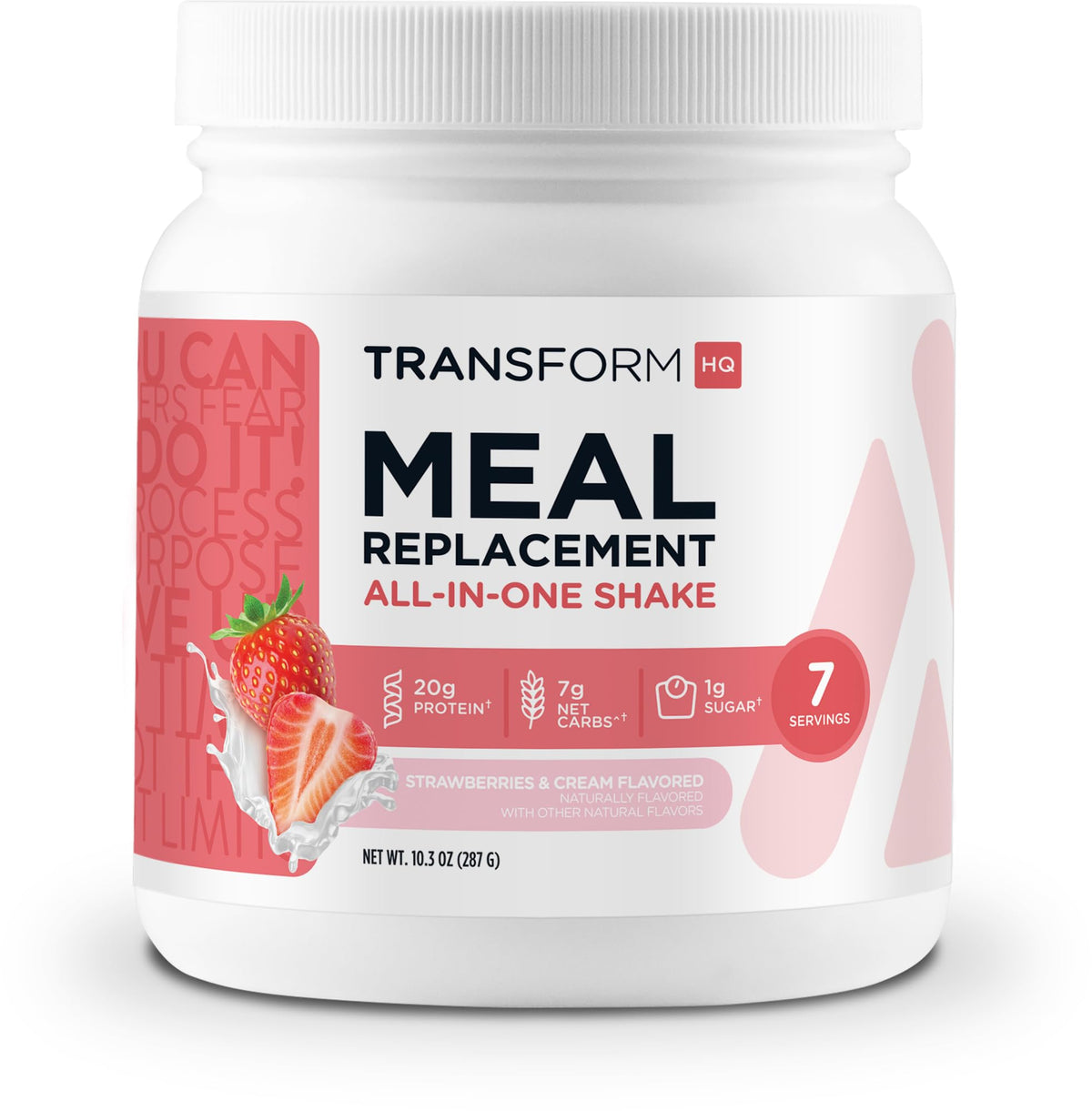 TransformHQ poudre remplacement repas, flacon 7 portions pratique pour repas rapide