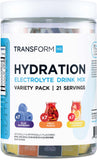 TransformHQ sachet électrolyte bleu-framboise: hydratation rapide pour l effort physique
