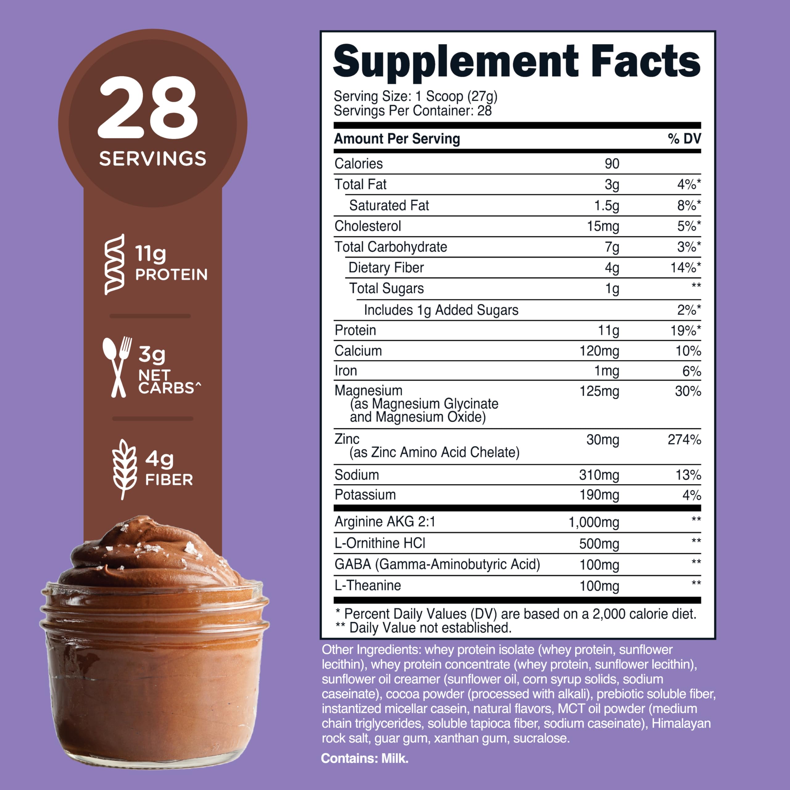 TransformHQ Shake nocturne chocolat mousse, verre de préparation pratique.