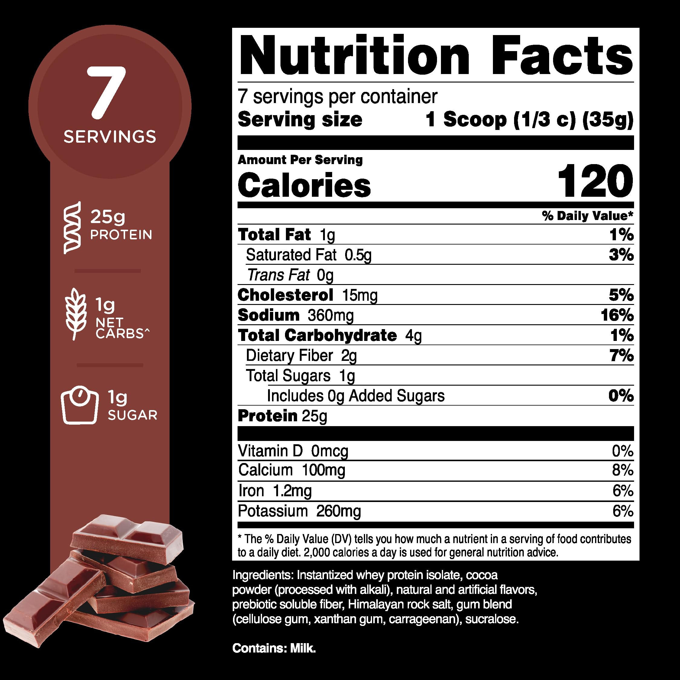 TransformHQ Whey Protein Isolate chocolat doseur intégré pour dosages précis.