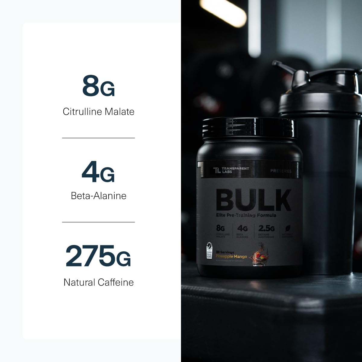 Caféine 275 mg et Infinergy sur l’étiquette, énergie ciblée pendant l’effort.