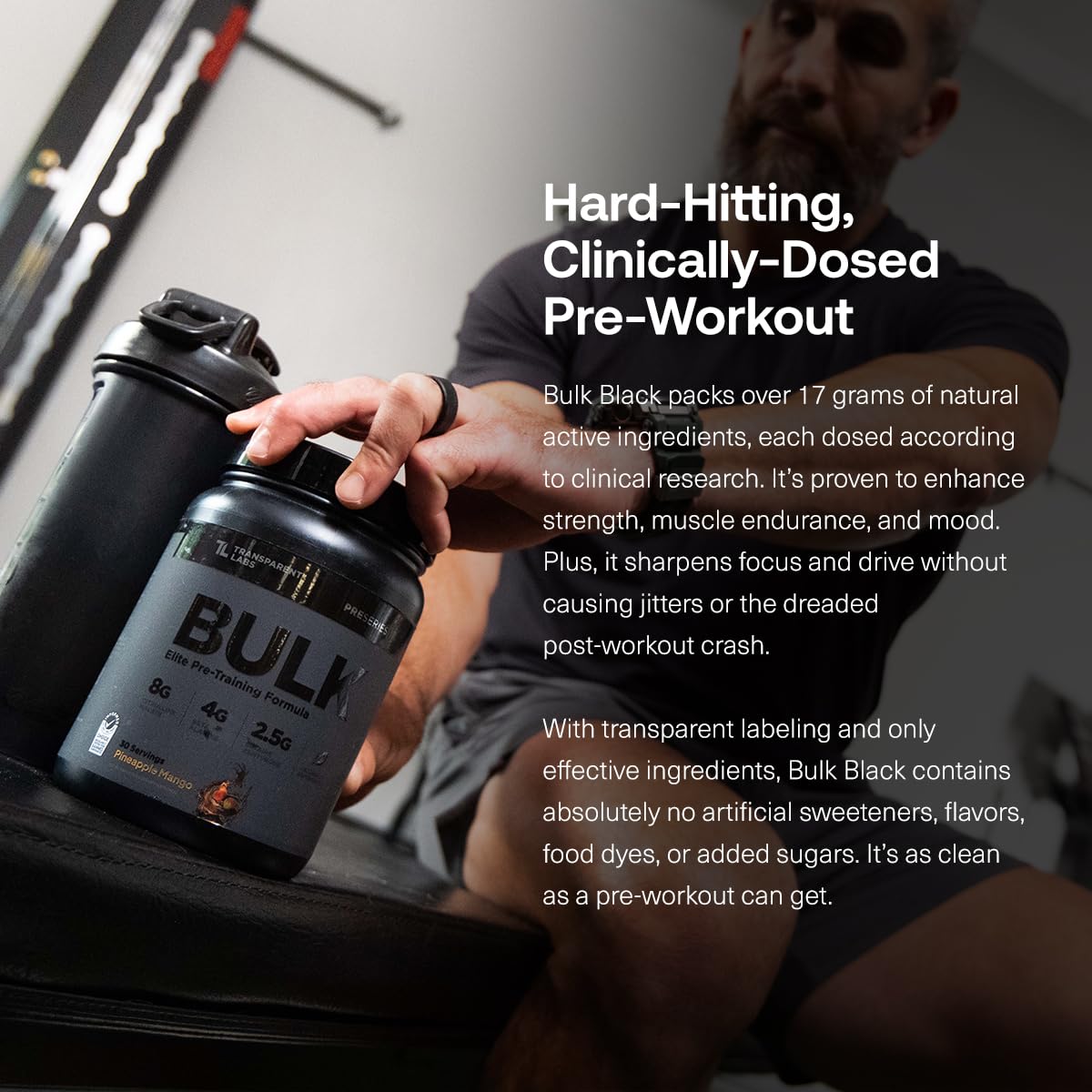 Composition avancée Citrulline Malate et Beta-Alanine visibles sur l’emballage.