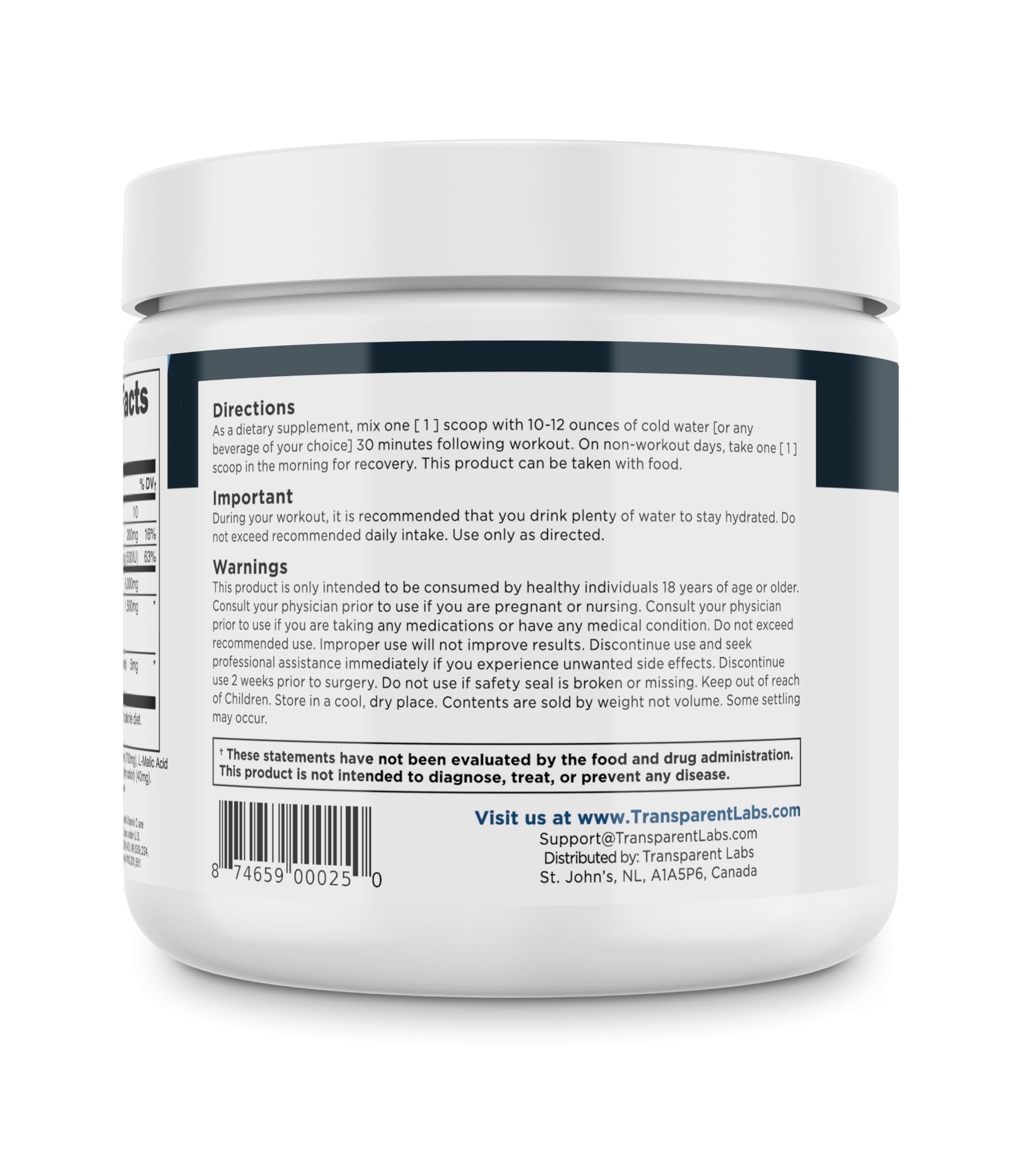 Transparent Labs Creatine HMB — avant/après léger inspirant pour suivi d'entraînement.