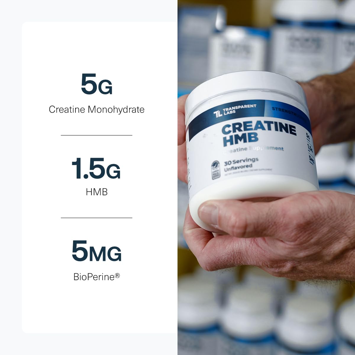 Transparent Labs Creatine HMB — saveur fraise-citronnade agréable pour une prise facile.