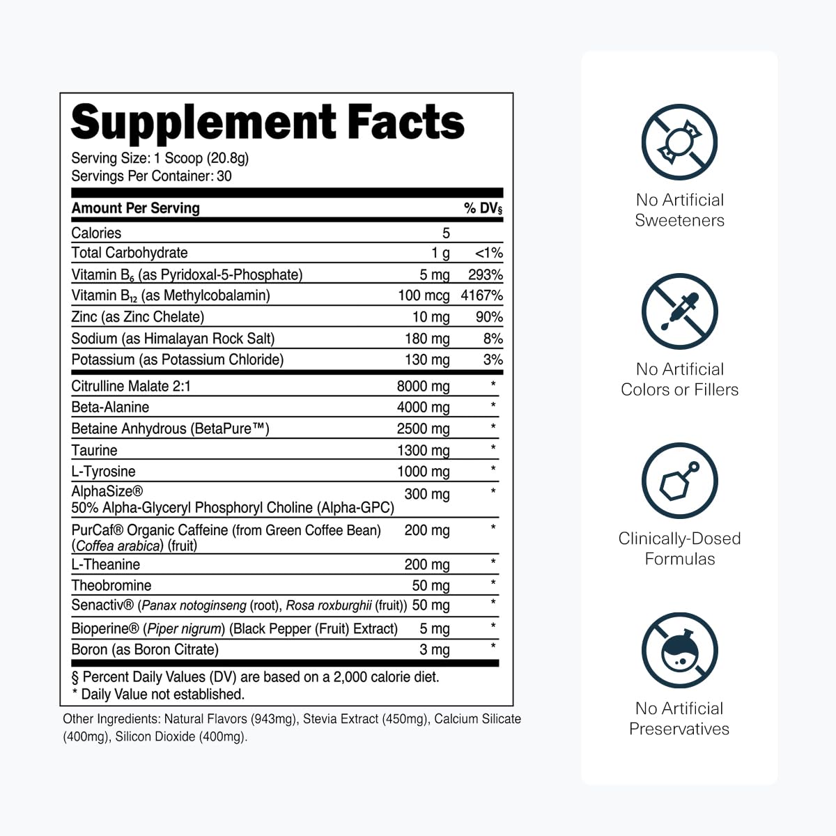 Bouteille-mesure Transparent Labs pre-entrainement facilite le dosage quotidien