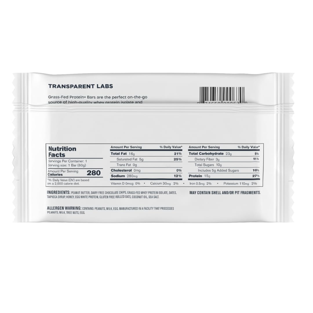 Ingrédients naturels Protein+ Transparent Labs avec beurres de noix et dattes.