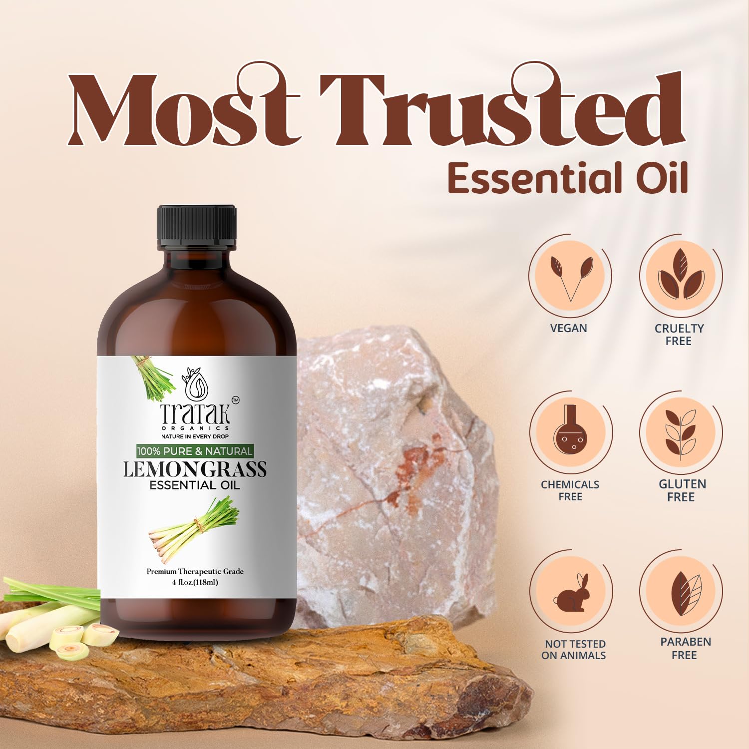 Soin peau nourrissant à la citronnelle TRATAK Organics.