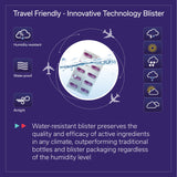 TRAVELSANA Immune Activator : flacon sur étagère montrant le caractère vegan.