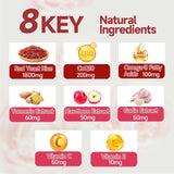 Trawecual gummies rouge framboise, texture agréable et goût framboise plaisant.