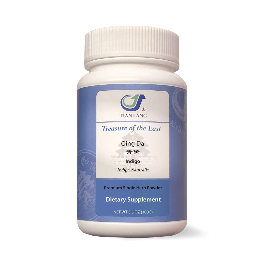 Treasure of the East Indigo Qing Dai, emballage 100 g, pratique pour usage quotidien.