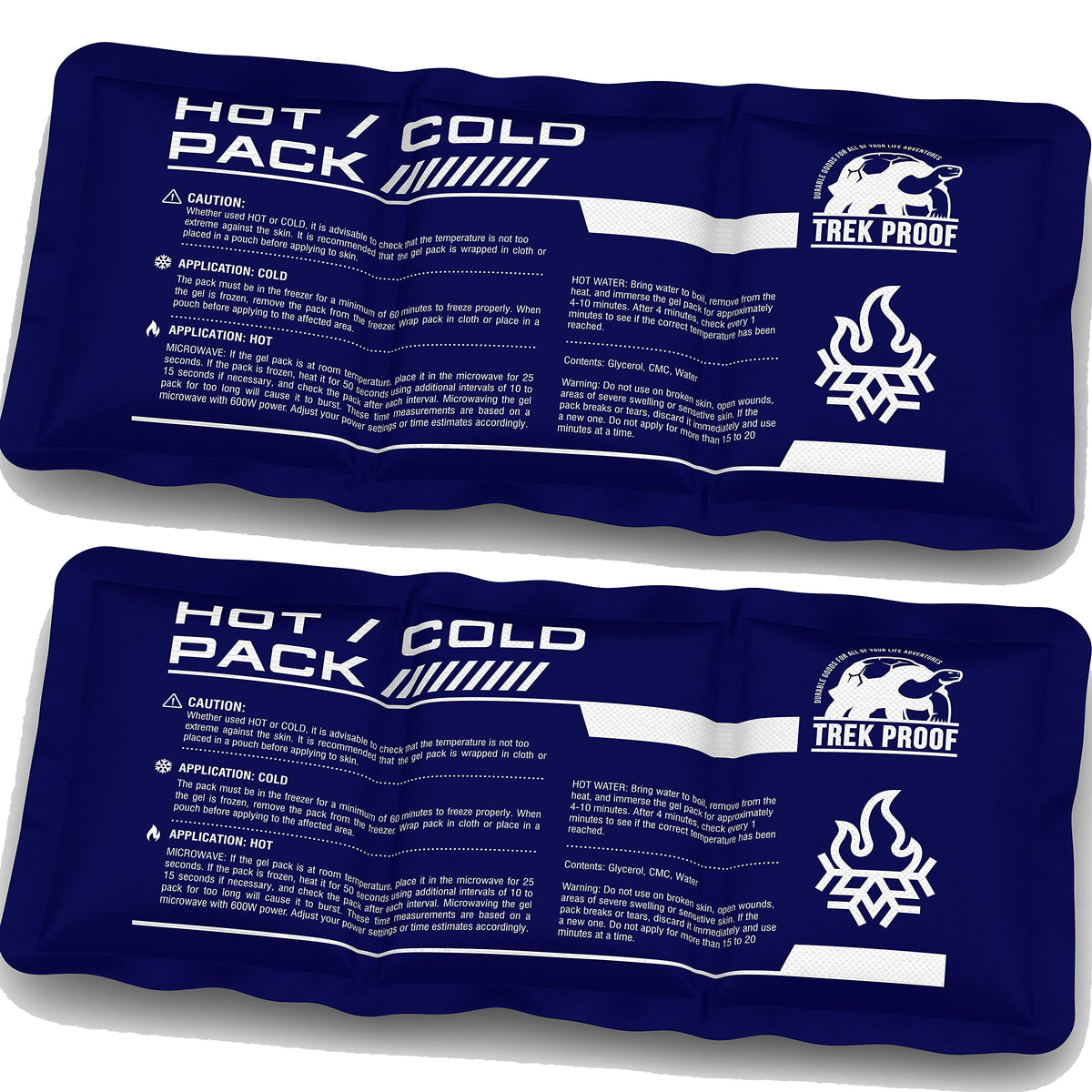 TrekProof compresse gel glace flexible, support corporel confortable pour soulager les douleurs.