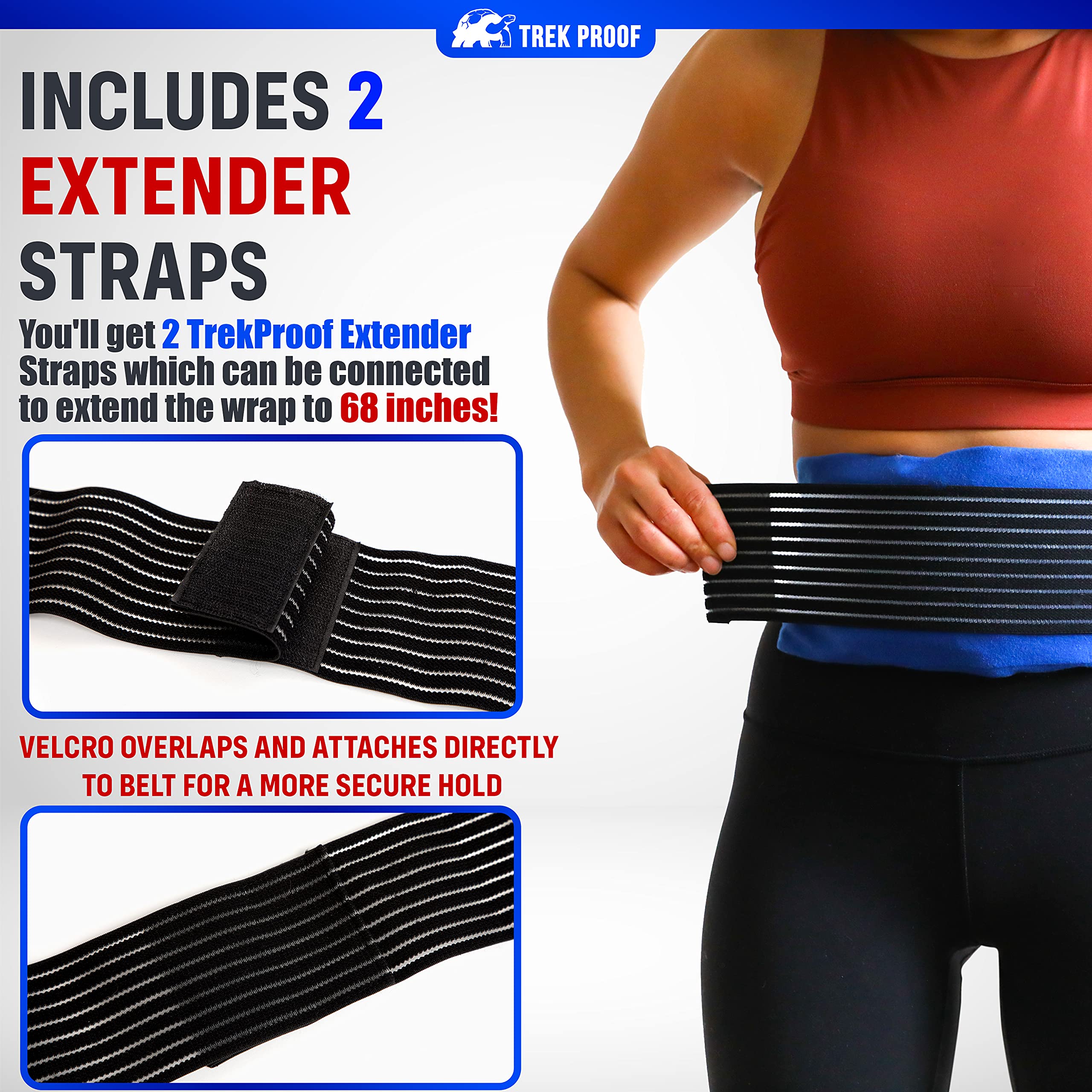 TrekProof gel froid genou – couverture généreuse et récupération