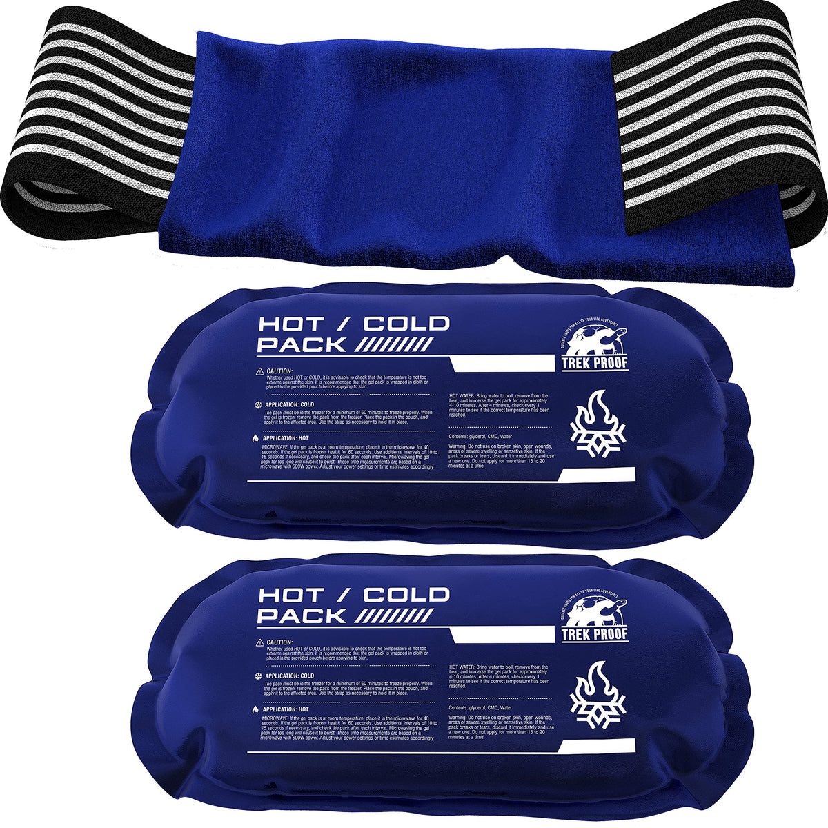 TrekProof pack glace ensemble 3 pièces pour récupération modulable