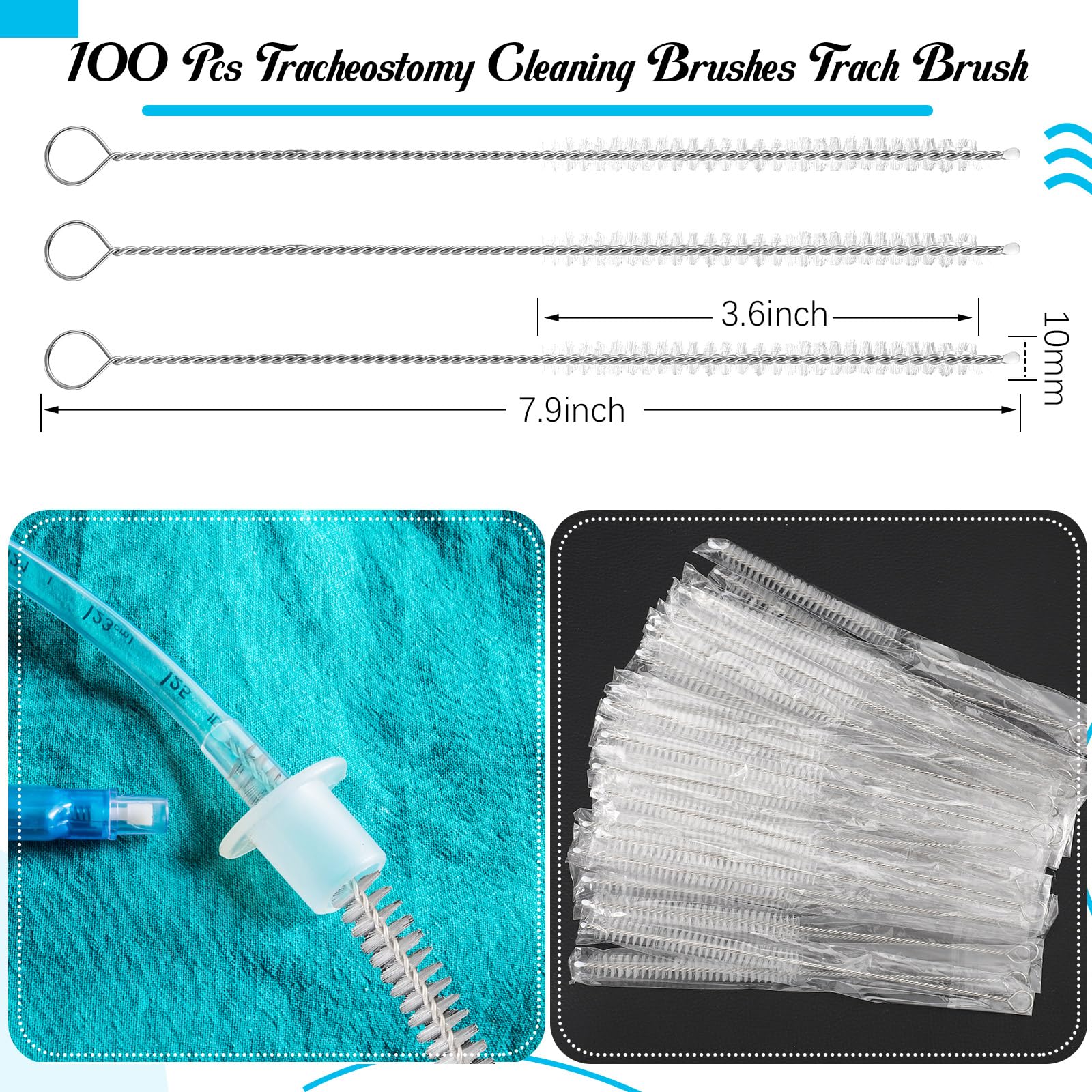Brosse TrelaCo trachostomie, emballage individuel pour une hygiène assurée.