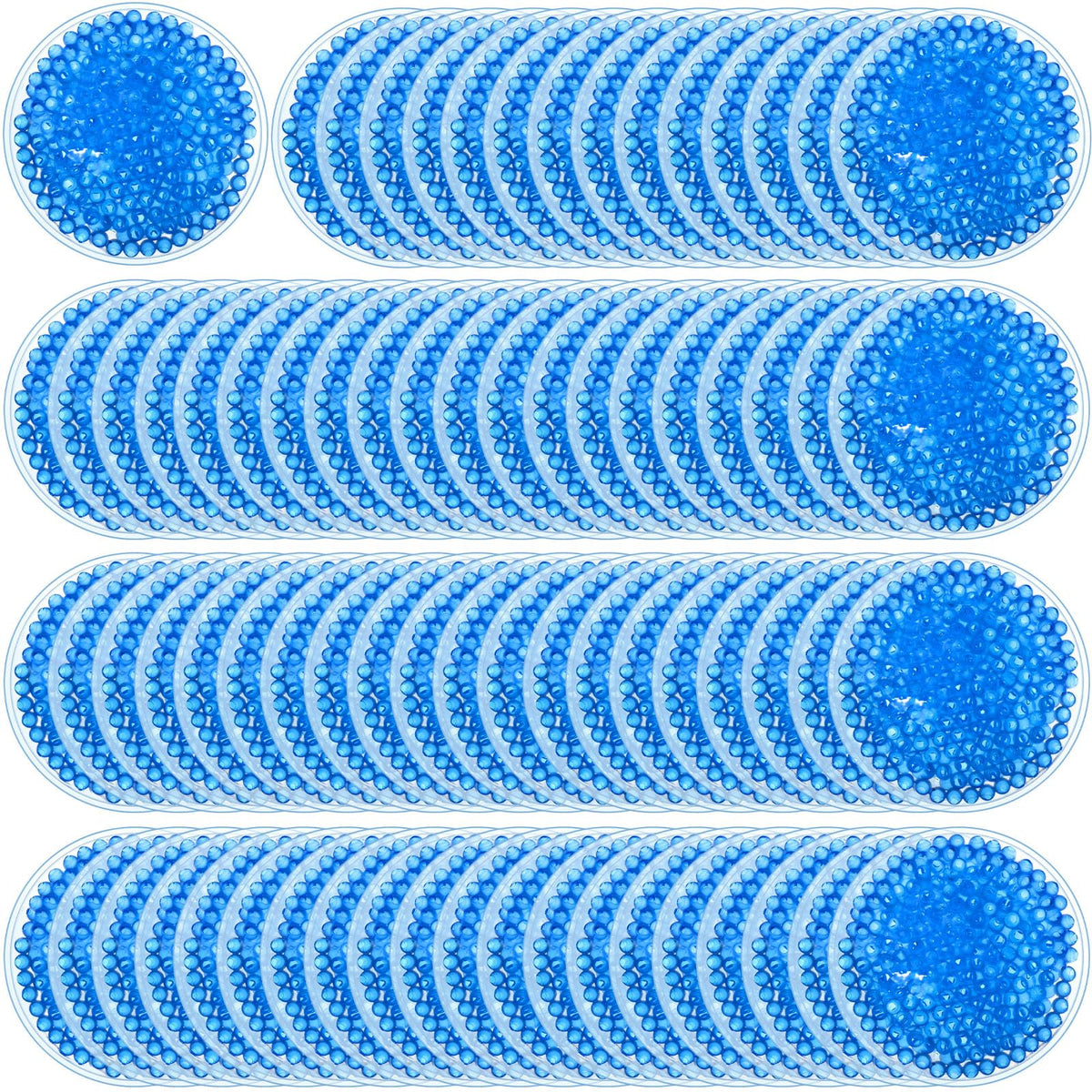 TrelaCo pack glace rond 100 pièces, solution de refroidissement ciblé et réutilisable.