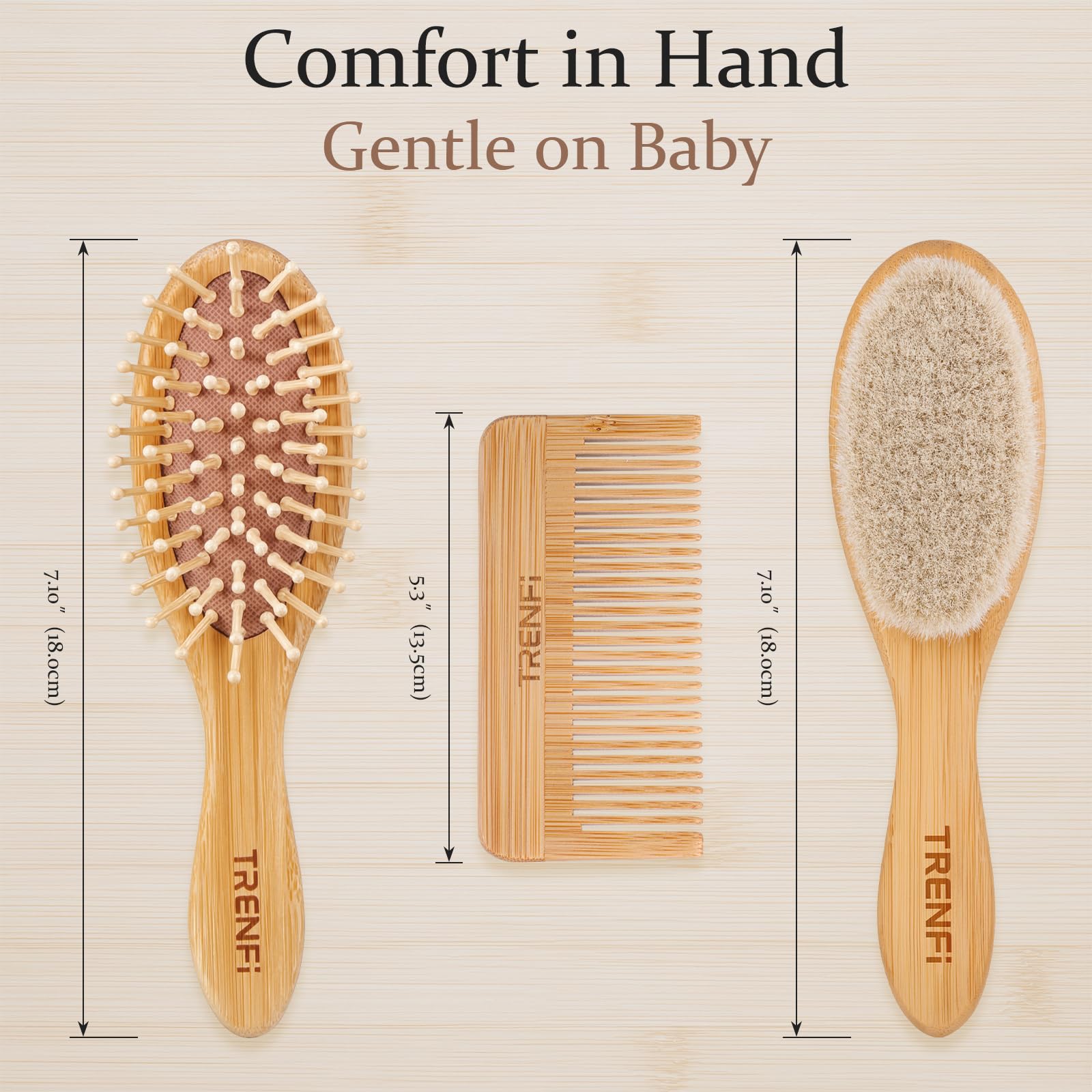 Peigne fin TRENFI pour démêlage précis et sans tiraillement.