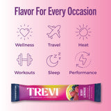 TREVI Électrolytes sans sucre – athlète en mouvement choisit une hydratation pratique.