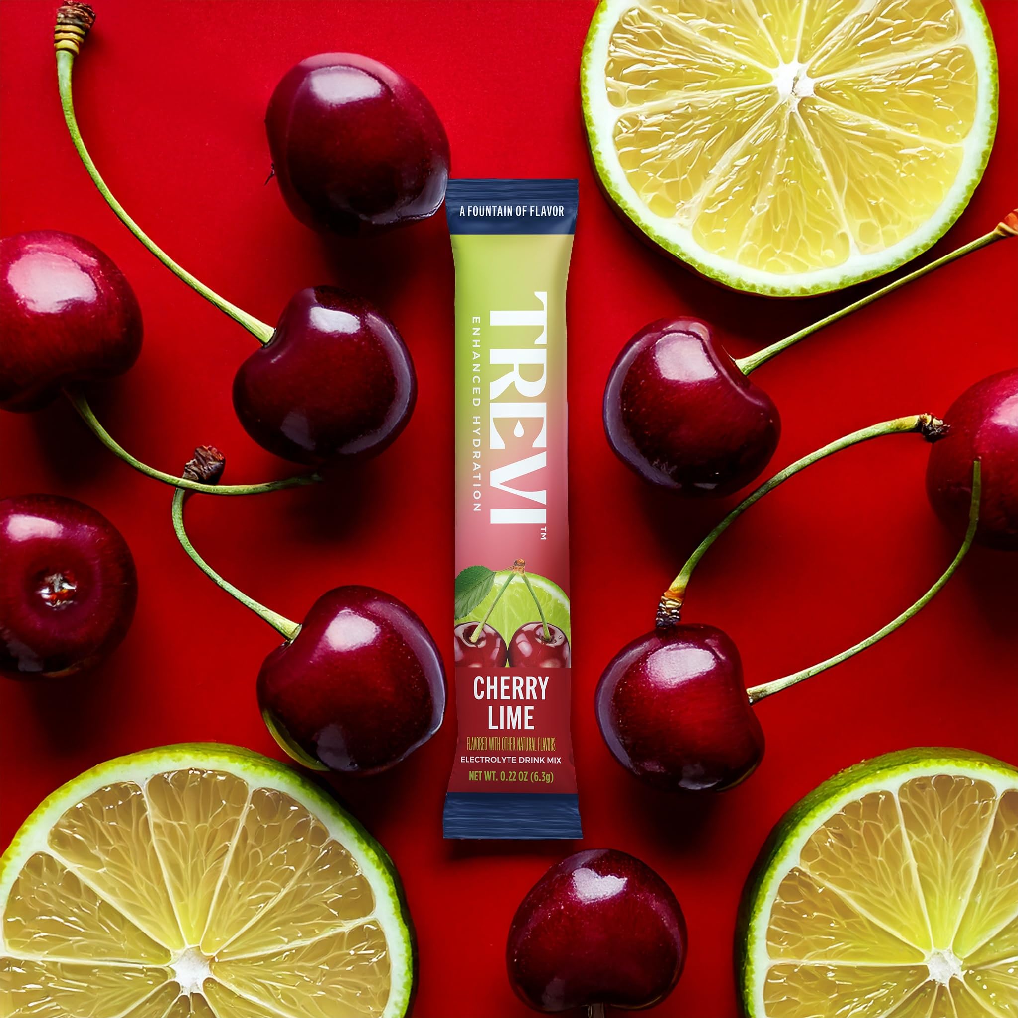 TREVI Électrolytes sans sucre pochette cerise citron vert goût fruité