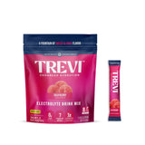 TREVI électrolytes sans sucre framboise, sachets 8, réhydratation pratique et savoureuse.
