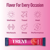Utilisation quotidienne TREVI framboise, hydratation légère et efficace.