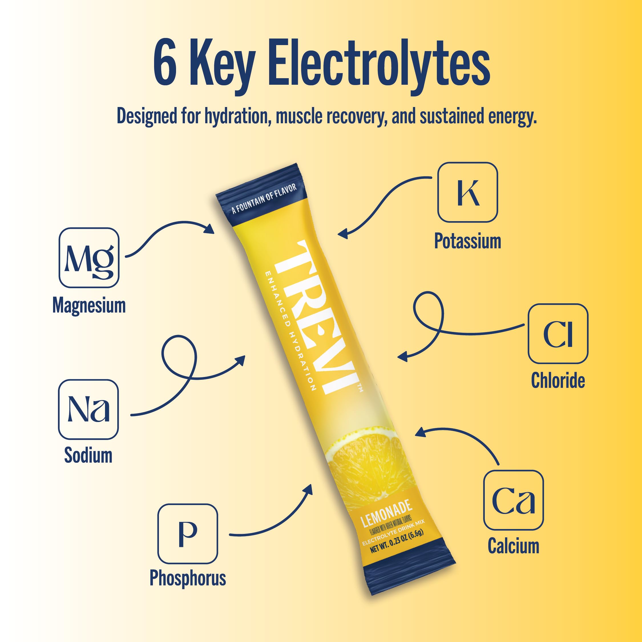 TREVI poudre électrolytes saveur lemonade pour sport et énergie