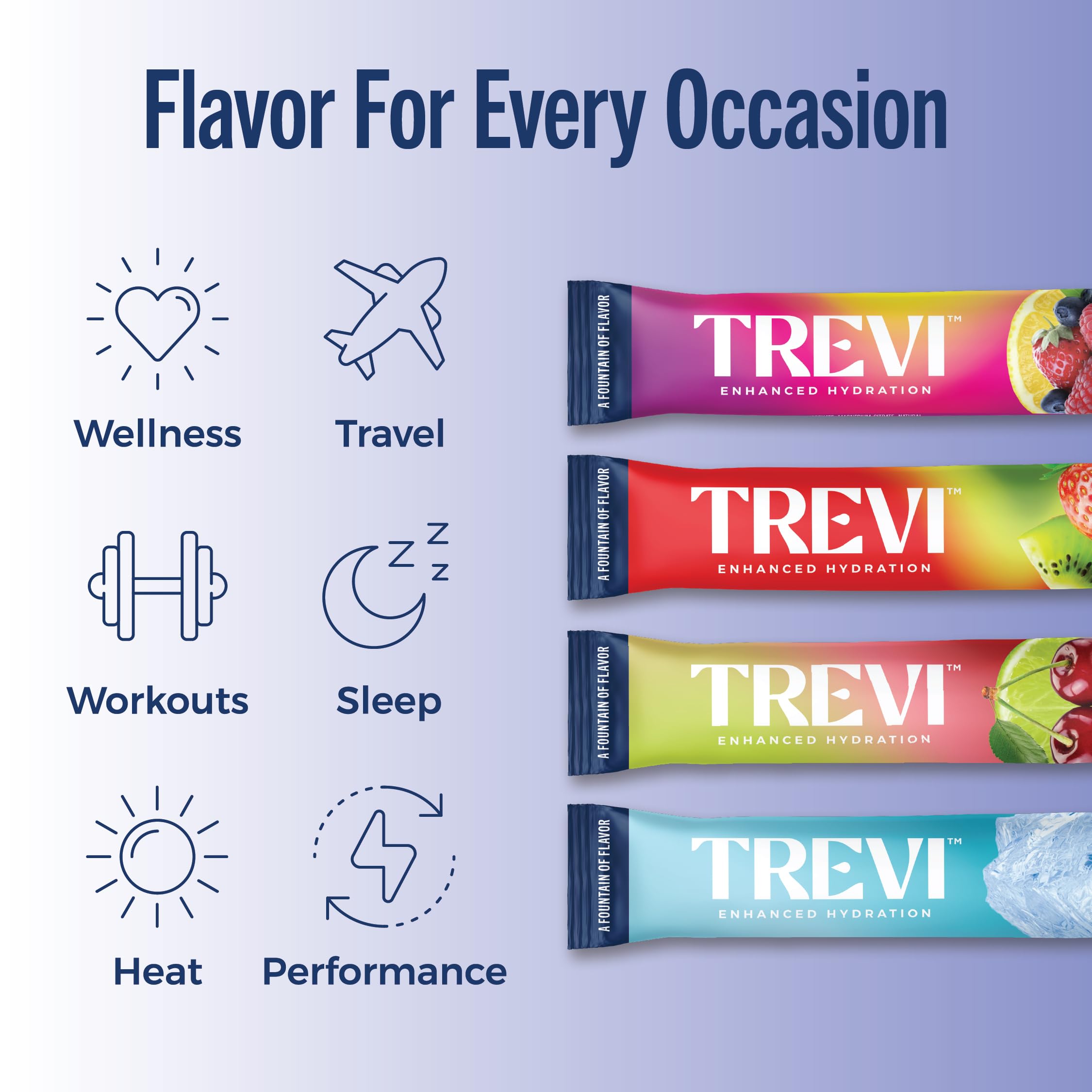 TREVI sachets glacial-arctique emballage fraîcheur revigorante