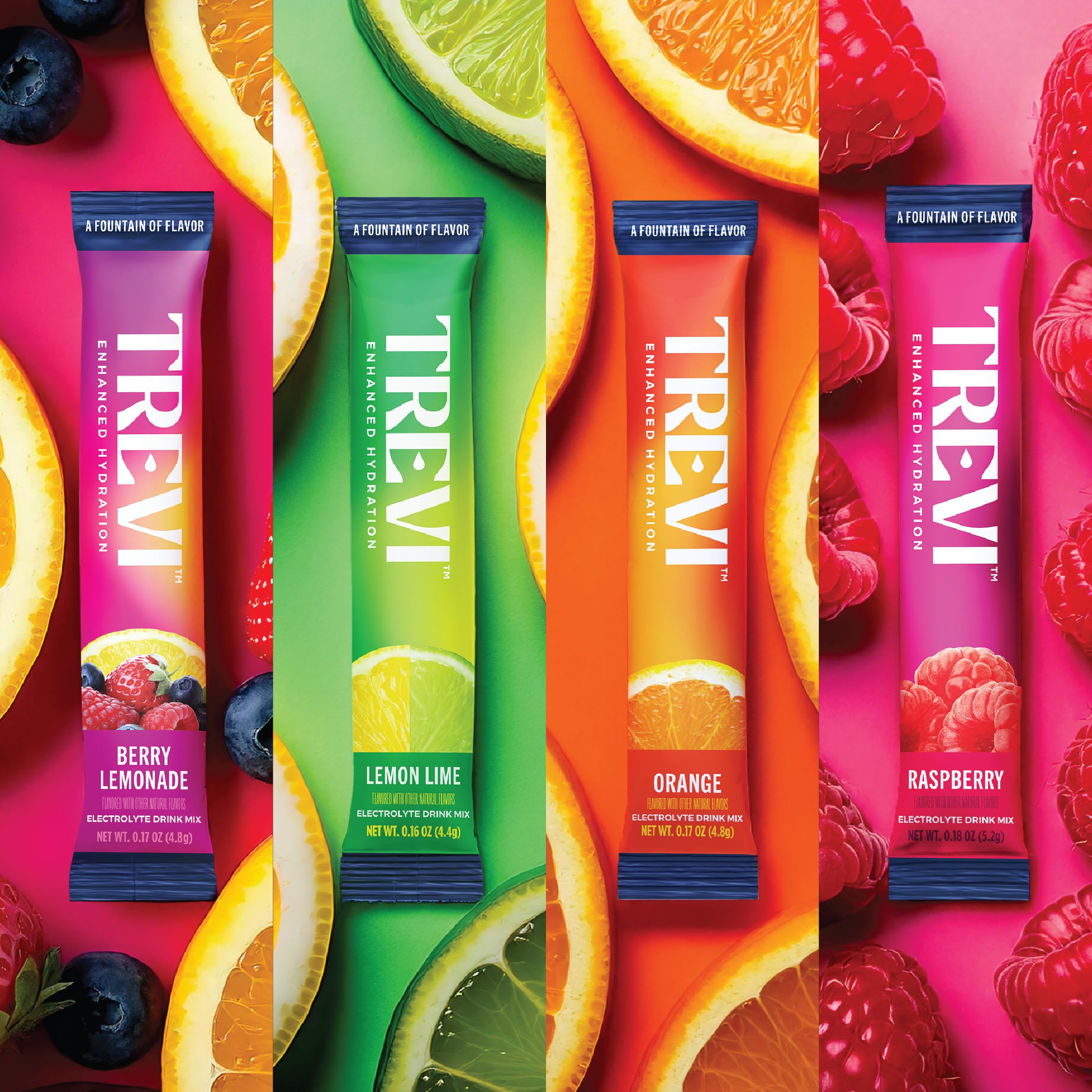 TREVI Électrolytes sans sucre sachet Citron-Lime, réhydratation discrète pendant la journée