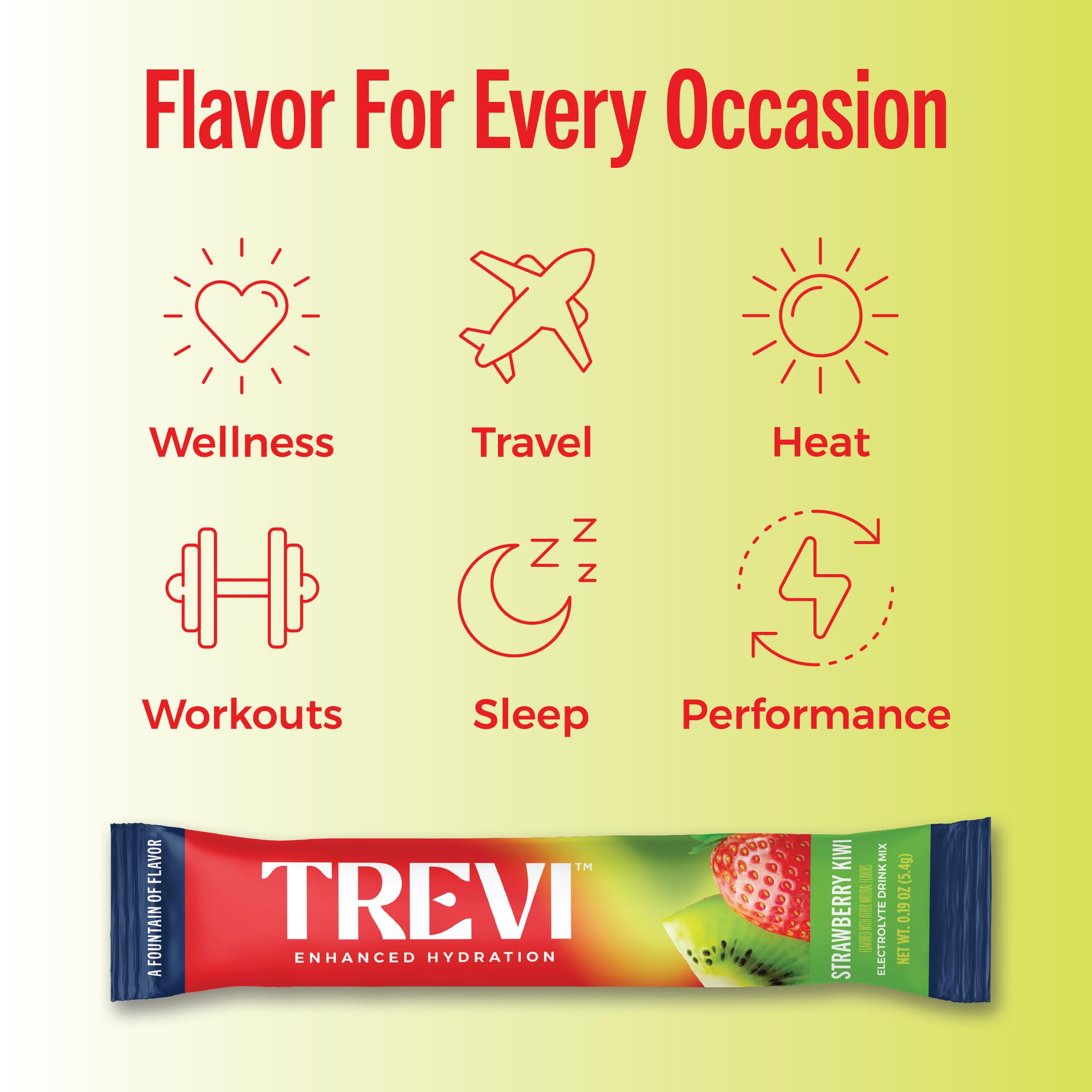 TREVI stick hydratation 16oz facile à dissoudre