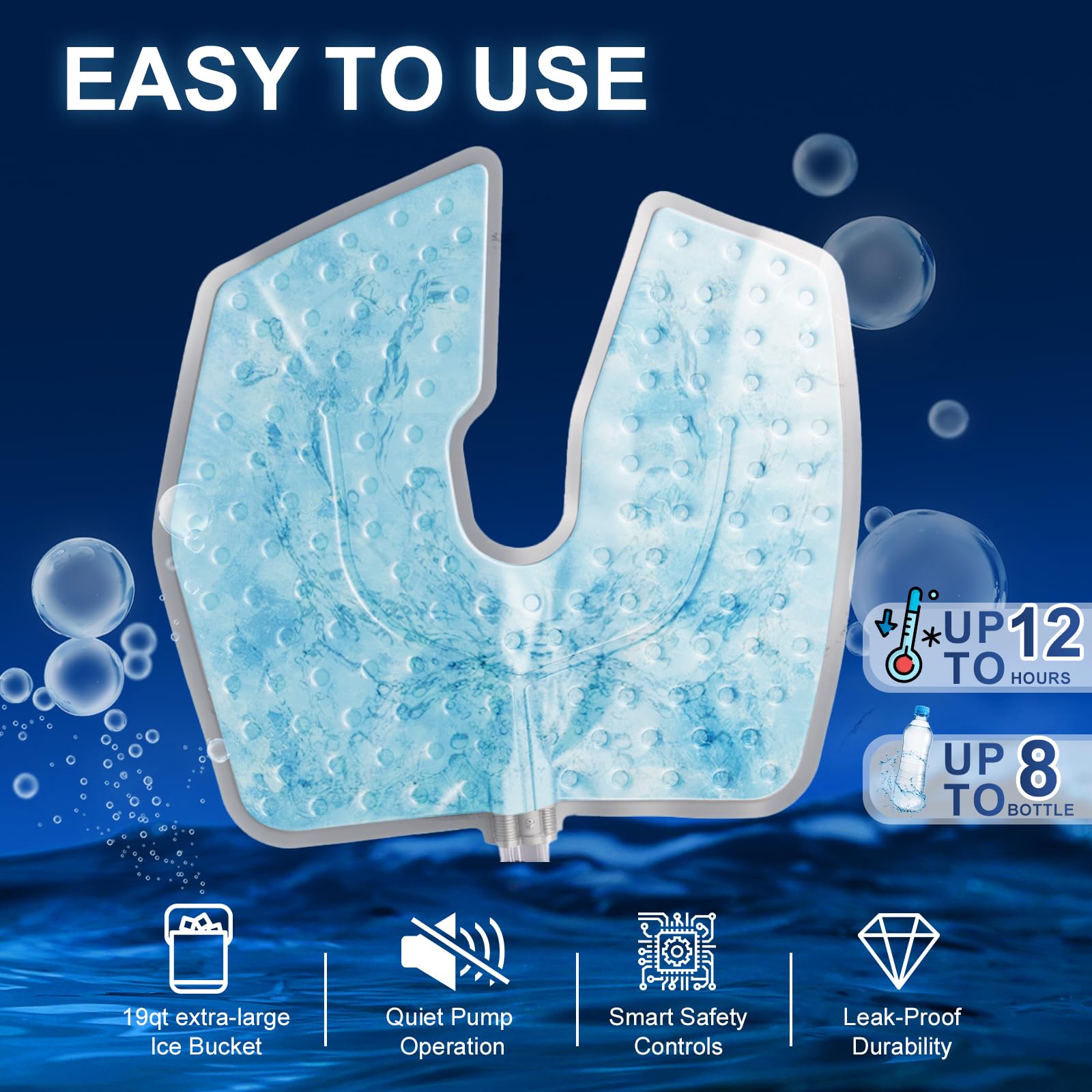 Réservoir étanche Trewf durable, évite les fuites pendant les sessions de froid.