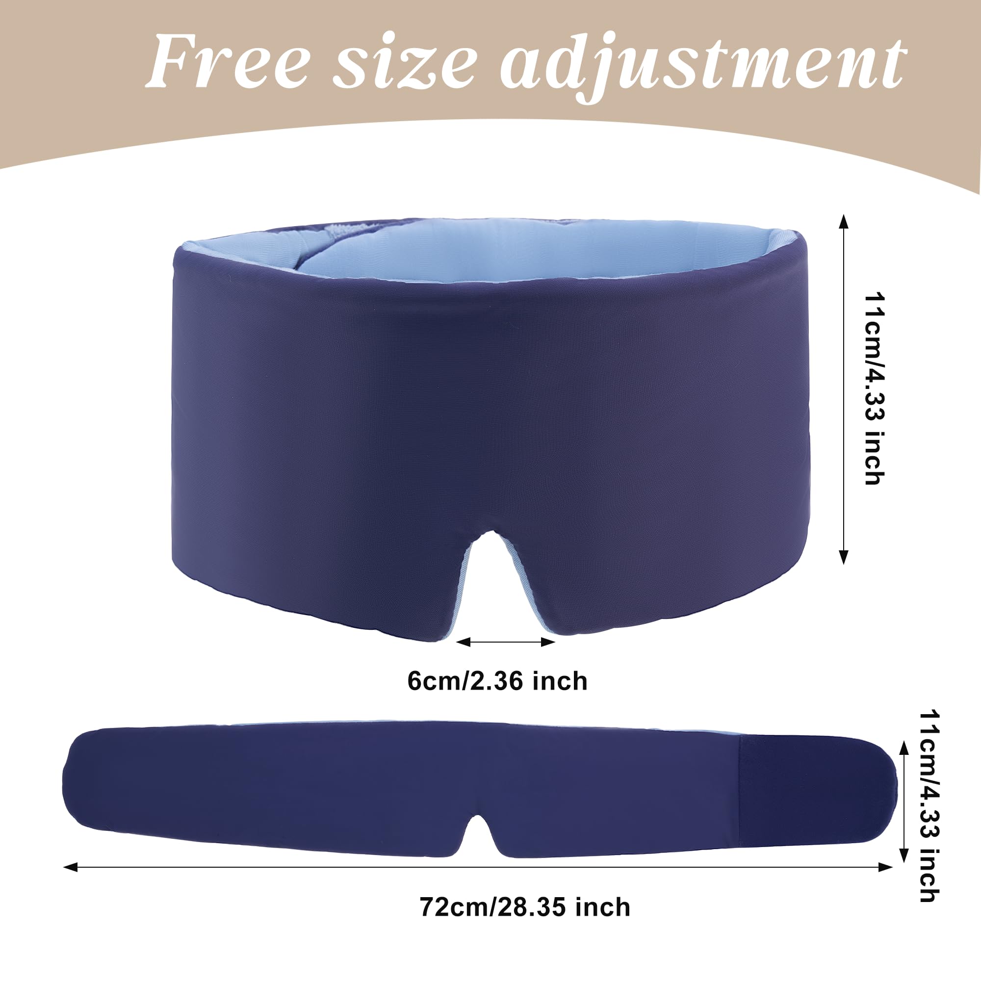 Tri-tra masque-yeux couverture complète enveloppe le visage sans pression