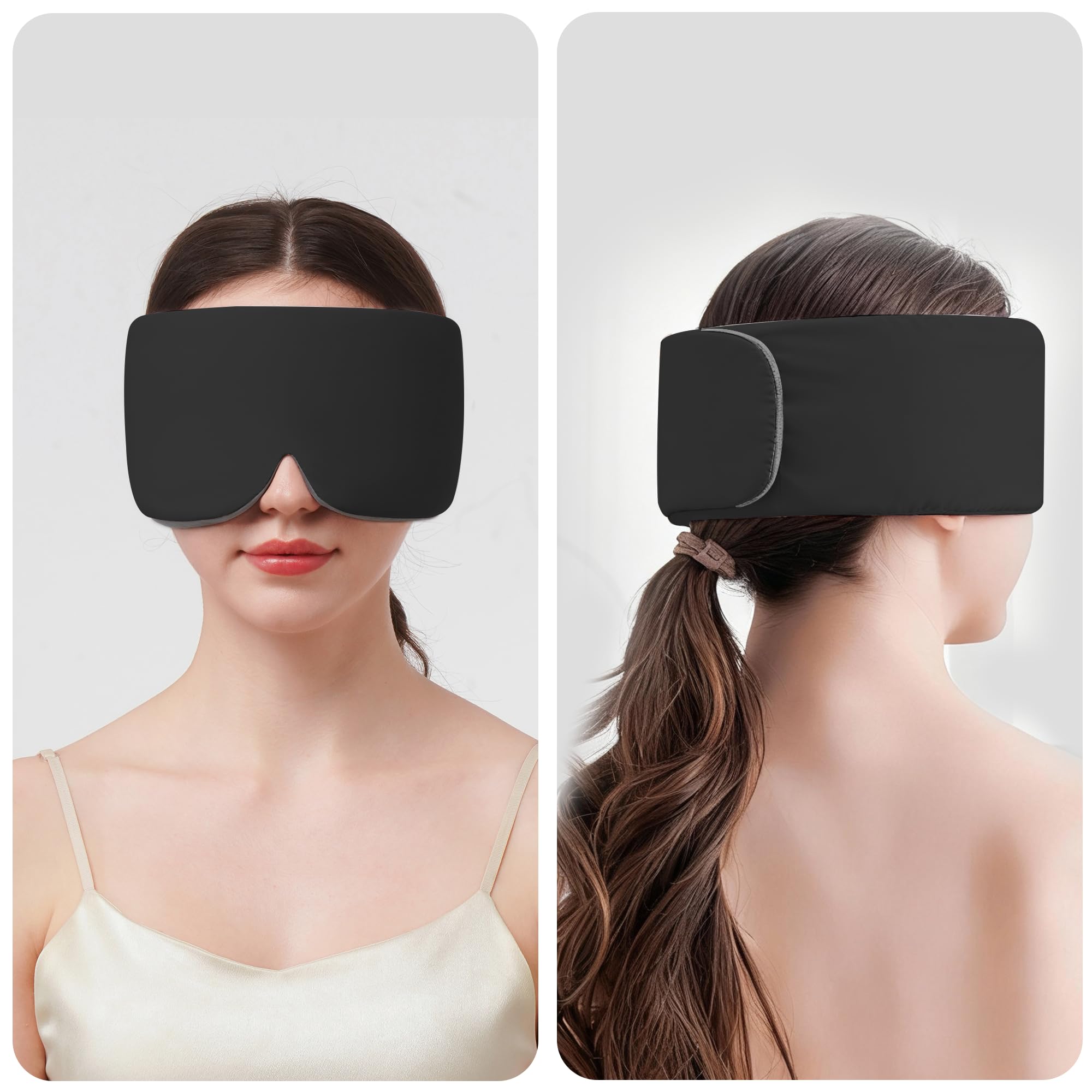 Tri-Tra masque-yeux-noir couverture-total – bloque la lumière pour sommeil profond.