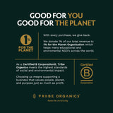 TRIBE ORGANICS Ashwagandha chimie verte – production responsable aux États‑Unis.