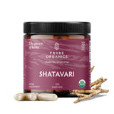 TRIBE ORGANICS Shatavari – bouteille-pour : dosage quotidien pratique pour le bien-être.