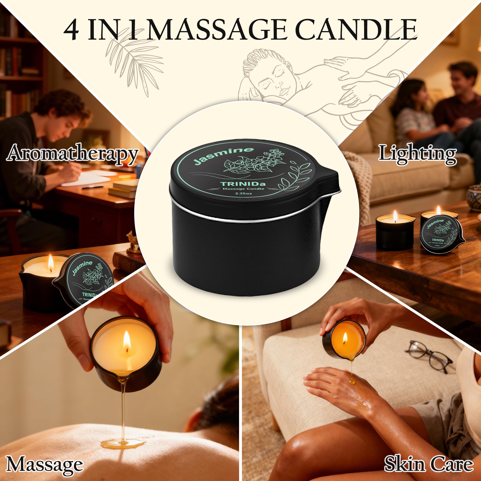 TRINIDa Aromathérapie Jasmin – ambiance relaxante et soins sensoriels à domicile.