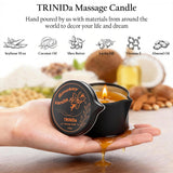 TRINIDa Bougie Massage Vanille-relaxation apaise les sens.