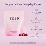 Sachet portable TRIP cerise, pratique pour déplacements et moments rapides.