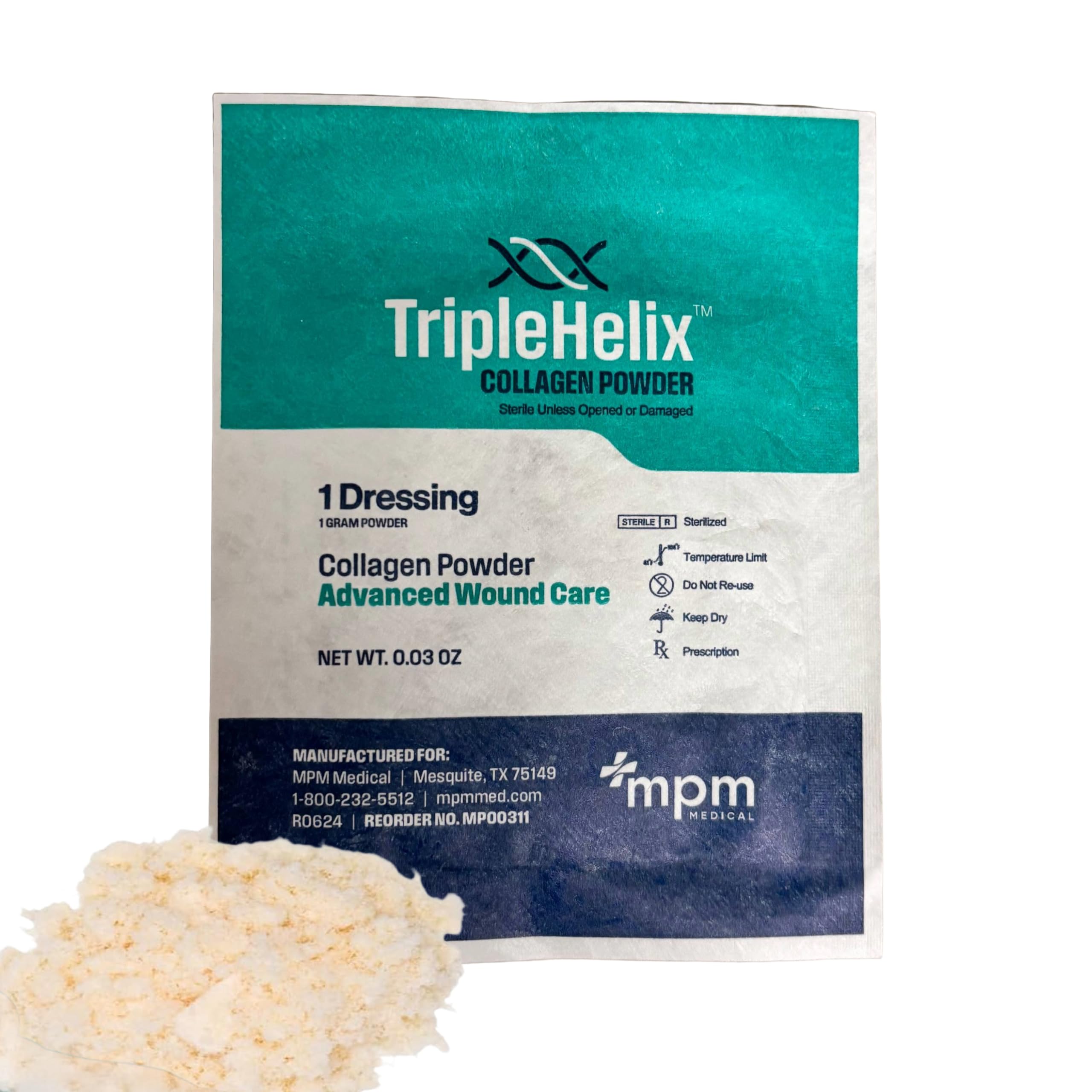 Sachet Triple Helix avec poudre de collagène 1 g prête à l'emploi.