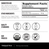 Triquetra Health Extrait de Safran Biologique – notice claire et packaging premium.