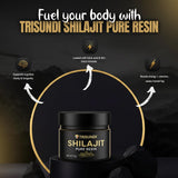Trisundi énergie-vitalite-resine-shilajit, soutien quotidien pour les activités.