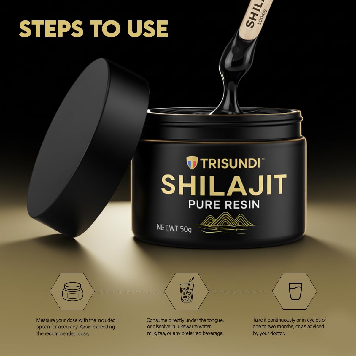Trisundi force-immunite-resine-shilajit, peut favoriser le tonus général.