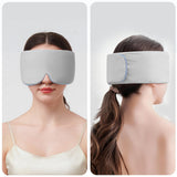 Tri-tra masque yeux gris, ajuste avec fermeture auto-agrippante pour port personnalisé.