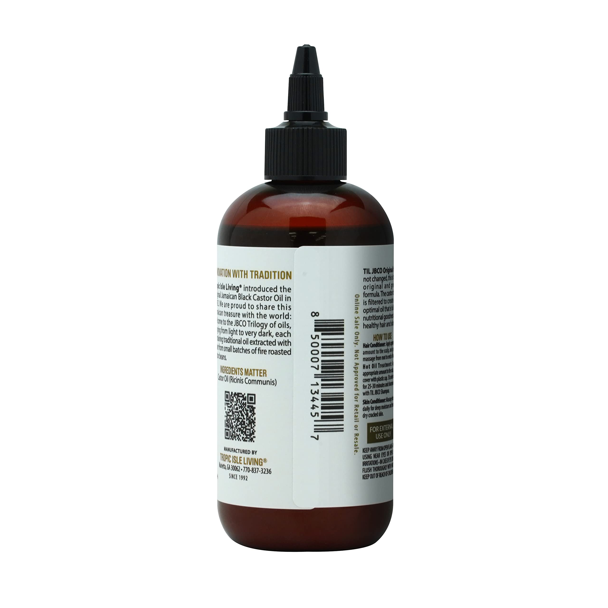 Soin de la peau avec Tropic Isle Living huile noire jamaïque