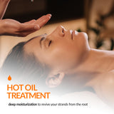 Traitement chaud avec Tropic Isle Living huile noire jamaïque pour cheveux